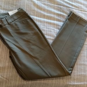 Olive slim dress pants